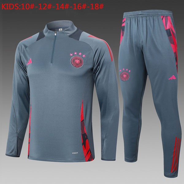 Niños Sudadera De Training Alemania 2024-2025 Gris Rosa 3